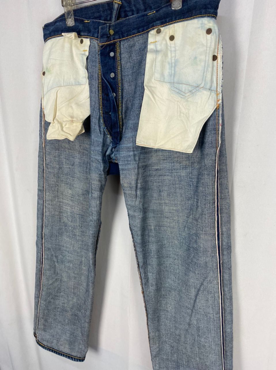 Evisu × Japanese Brand Vintage evisu selvedge distressed denim jeans by yamane Size US 34 / EU 50 - 9 Thumbnail