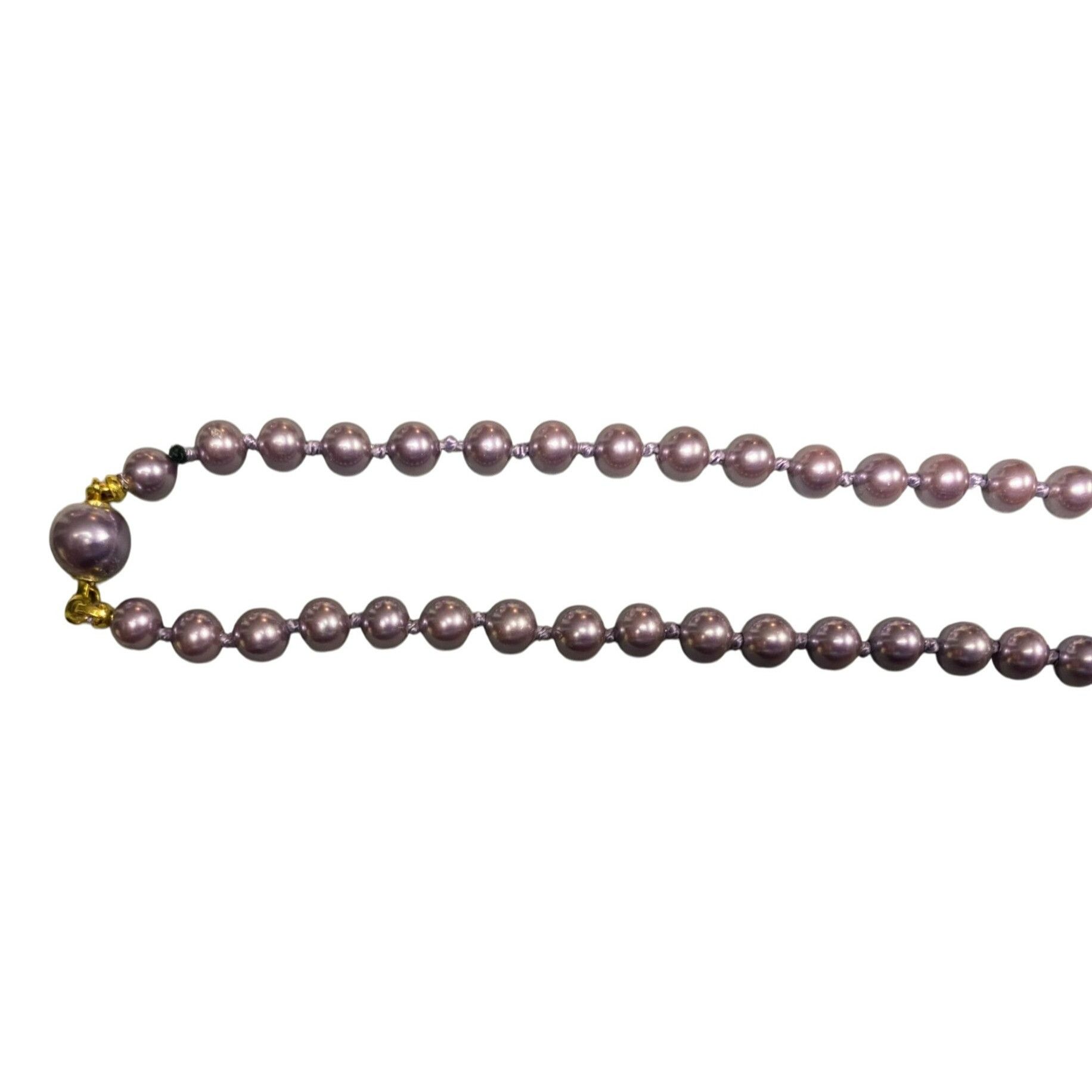 Other Vintage Elegant Long Strand Purple Lavender Faux Pearl Neckl Size ONE SIZE - 3 Thumbnail