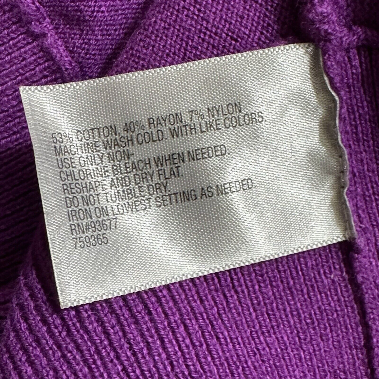 Worthington Worthington XL Knit Top Short Sleeve Purple Sweater Shirt Size XL / US 12-14 / IT 48-50 - 4 Thumbnail