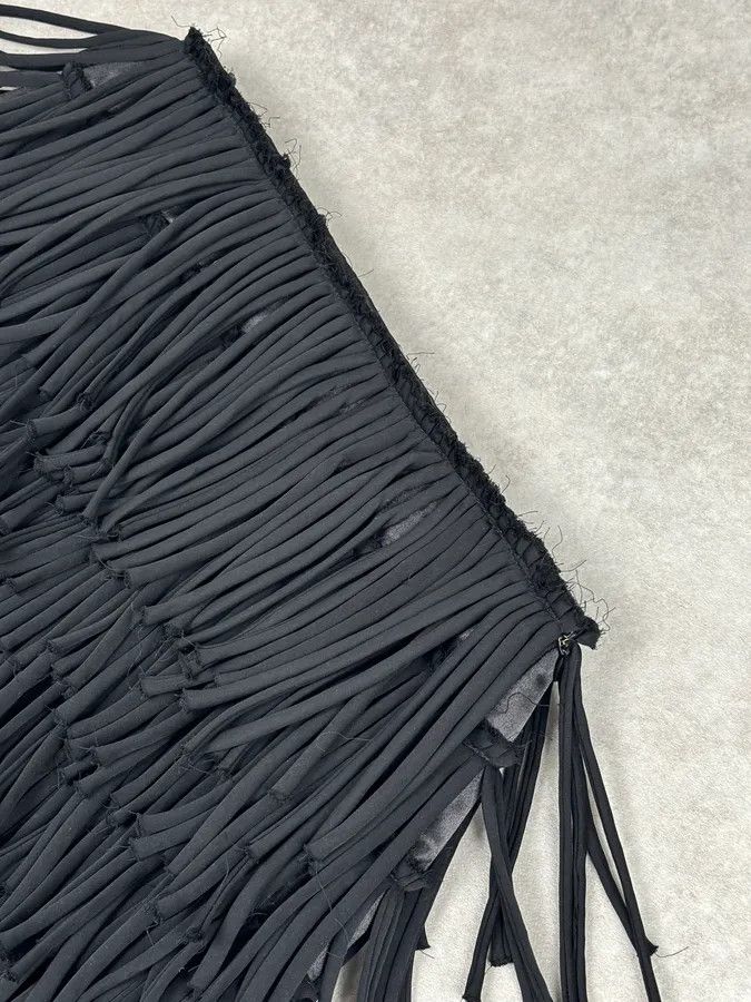 Balmain AW2012 Pierre Balmain Black Fringe Skirt Size 26" / US 2 / IT 38 - 7 Thumbnail