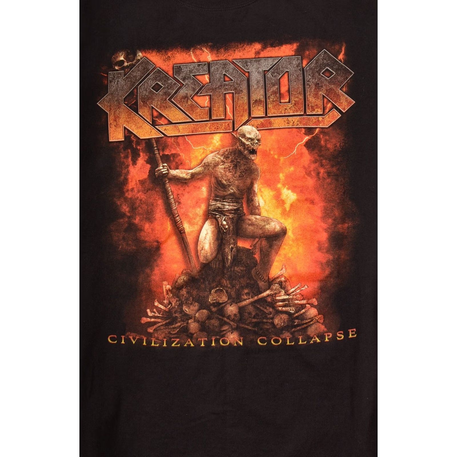 Vintage Hot Rock Kreator Civilization Collapse Vintage Rock Thrash Metal T-Shirt XL Mens Black Size XL Size US XL / EU 56 / 4 - 2 Thumbnail