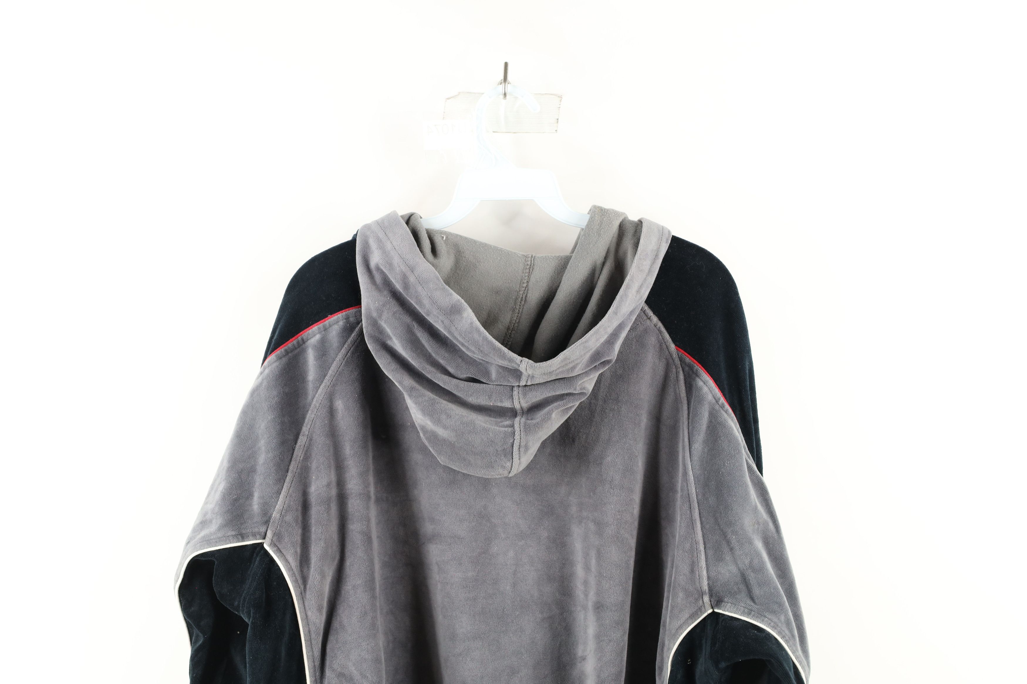 Phat Farm × Vintage Vintage 90s Phat Farm Spell Out Velour Hoodie Sweatshirt Size US L / EU 52-54 / 3 - 10 Thumbnail
