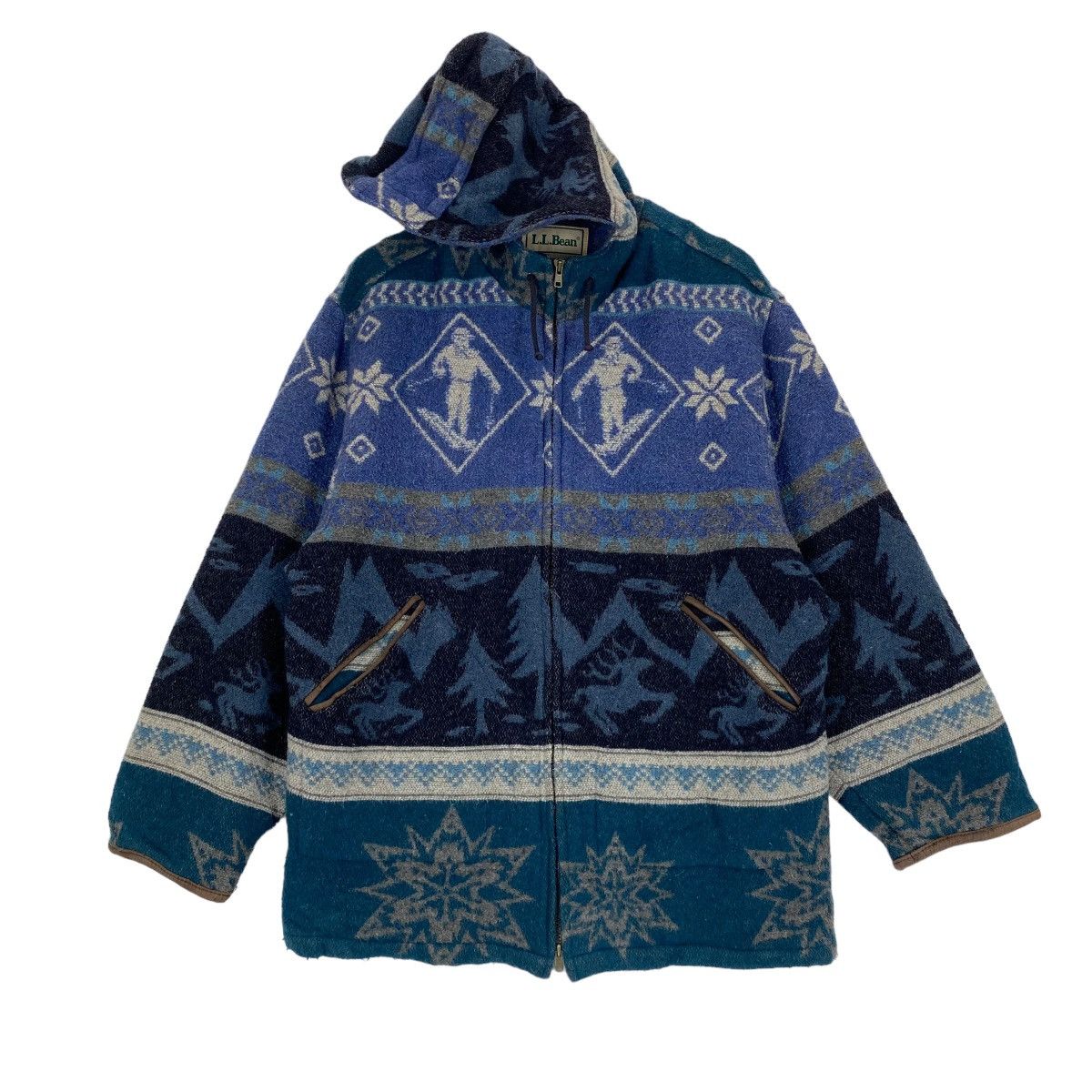 L.L. Bean × Vintage Vintage L.L Bean printed wool hoodie jacket Size US M / EU 48-50 / 2 - 1 Thumbnail