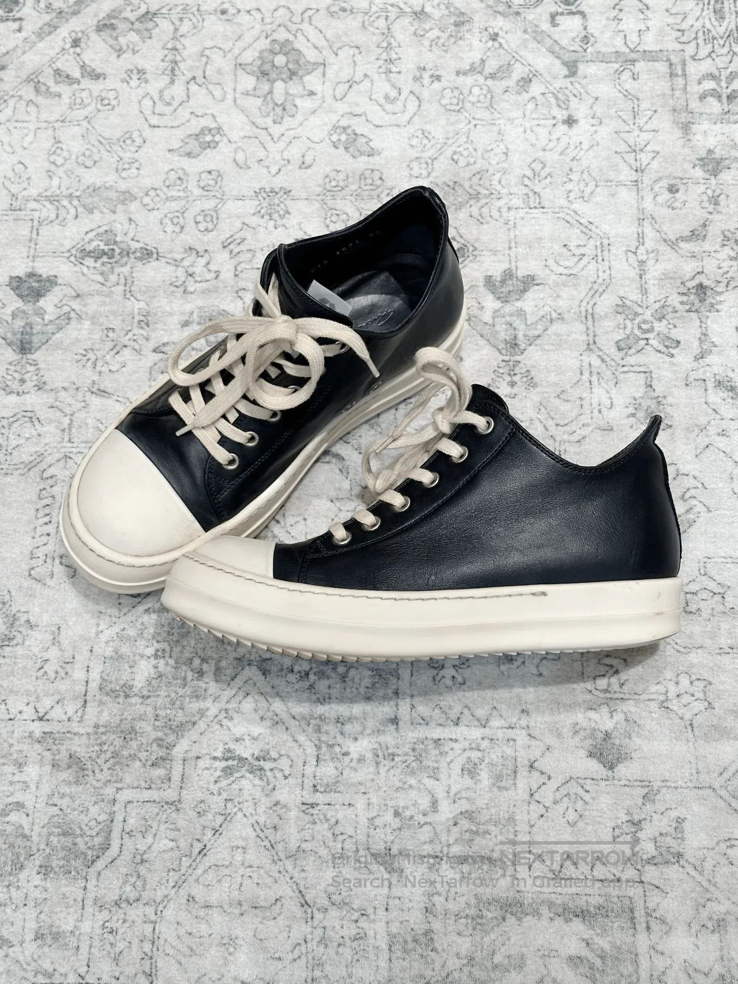 Rick Owens Rick Owens Main Line Low-Top Cow Leather. Size US 7 / IT 37 - 5 Thumbnail