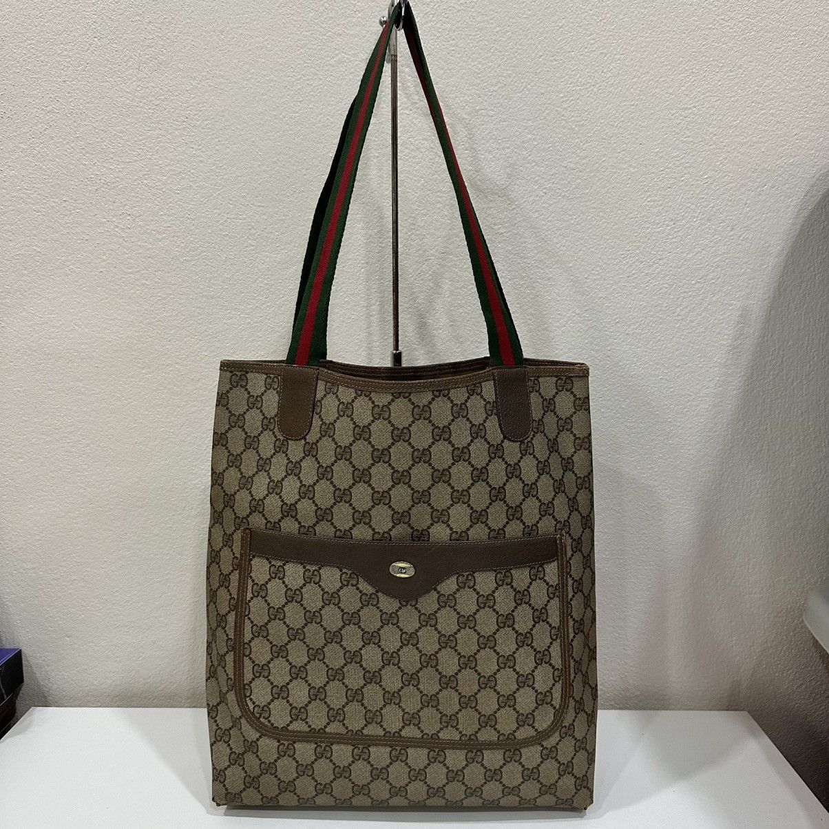 Gucci GUCCI VINTAGE WEB SHEERY LINE TOTE BAG 31 Size ONE SIZE - 2 Thumbnail