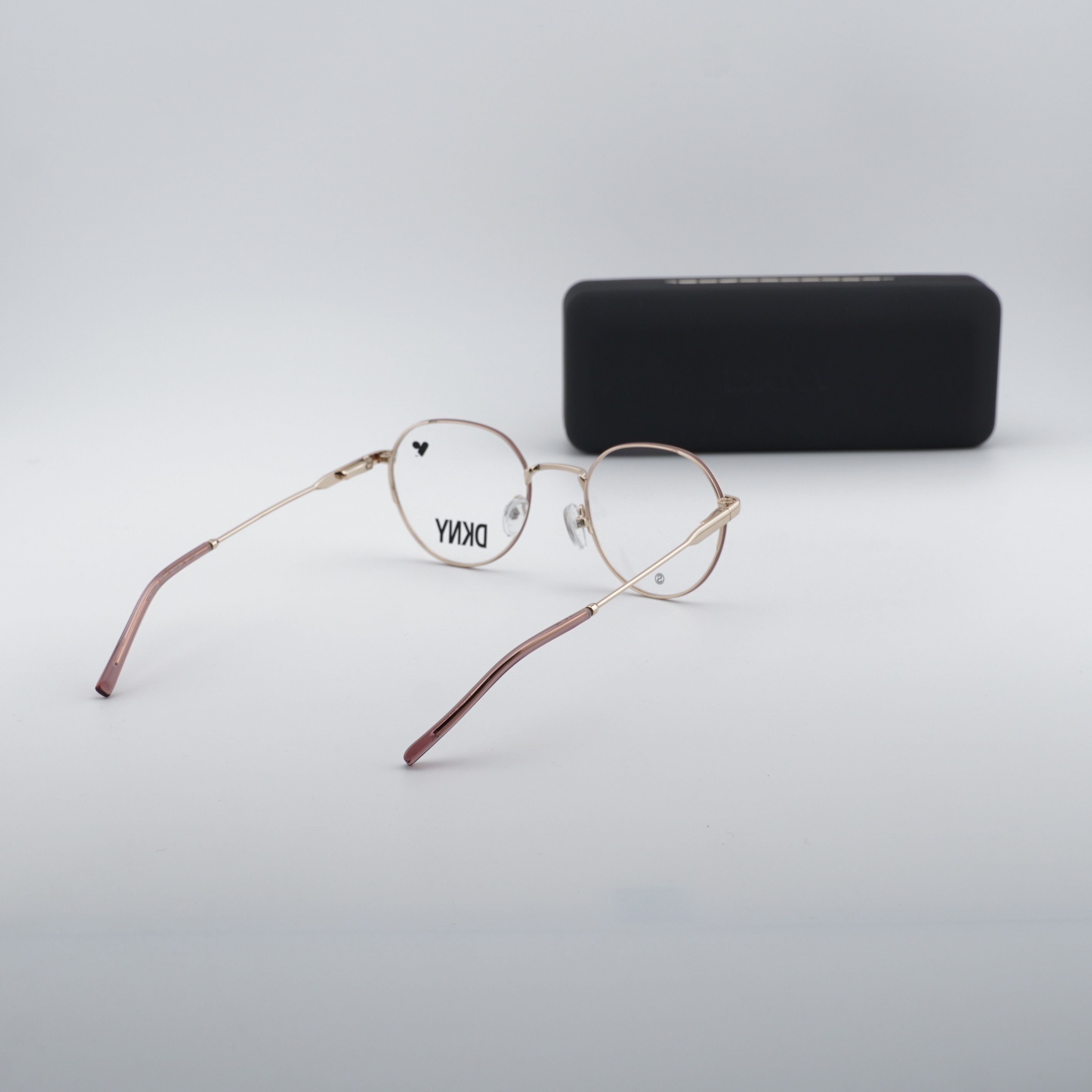 DKNY DKNY DK1032 717 Eyeglasses Gold 48mm Round Frame Size ONE SIZE - 9 Thumbnail