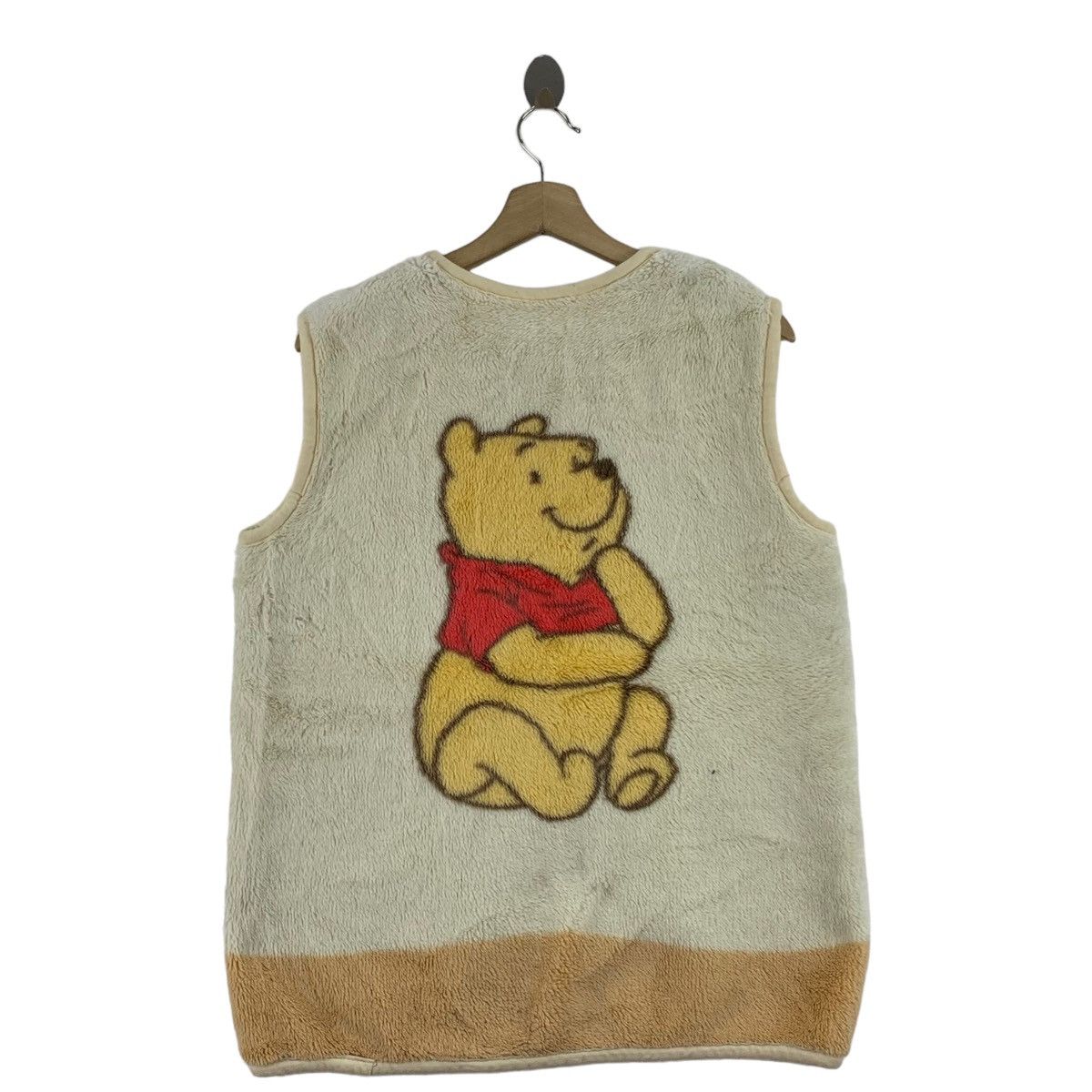image of Winnie The Pooh Walt Disney Cartoon Overprint Design Sherpa in Cream, Men's (Size Medium)