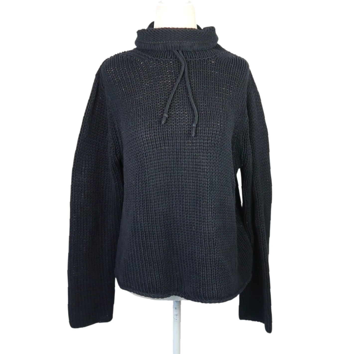 Eddie Bauer VINTAGE Eddie Bauer Black Cotton Blend Turtleneck Sweater L Women 90s Pullover Knit Regular Long Sleeve Solid 90s Pattern Casual Size L / US 10 / IT 46 - 2 Thumbnail