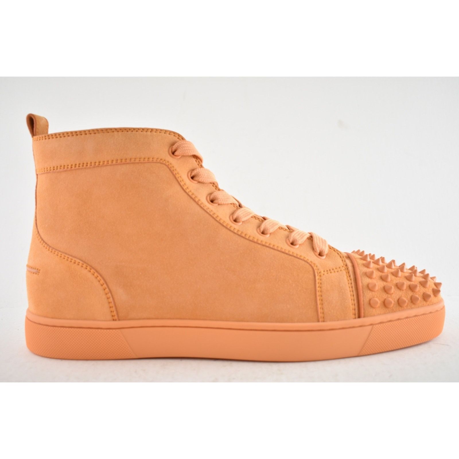 Christian Louboutin Christian Louboutin Lou Spikes Flat Melon Orange Suede High Size US 11 / EU 44 - 2 Thumbnail