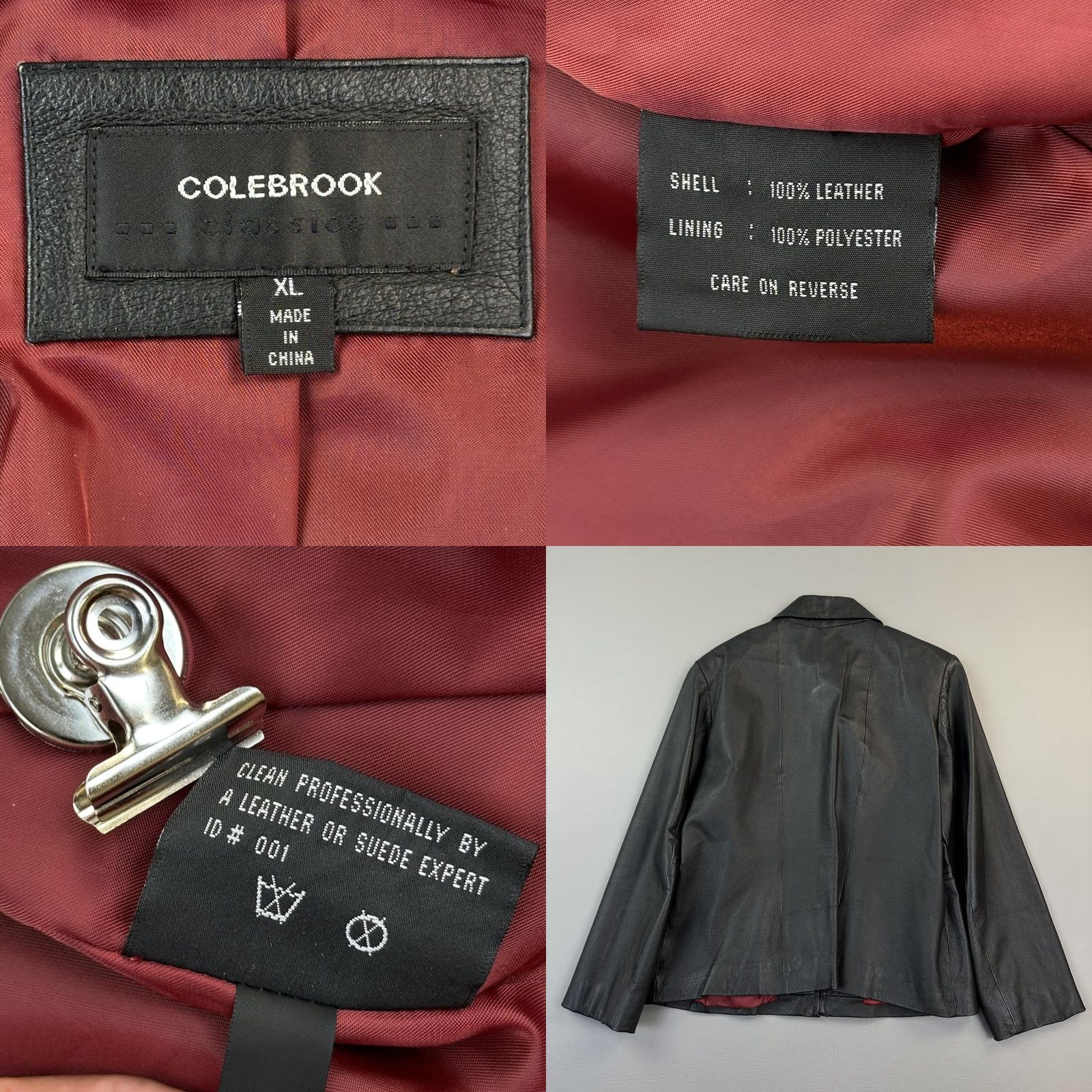 Vintage VINTAGE Colebrook Women's XL Black Leather Full Zip Collared Jacket Size XL / US 12-14 / IT 48-50 - 8 Thumbnail