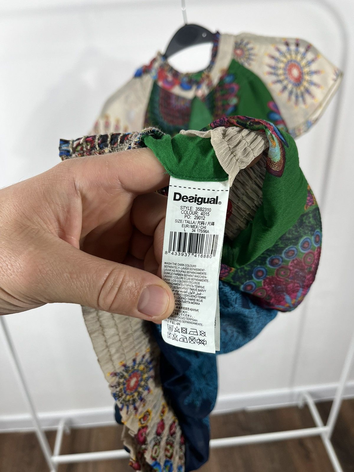 Desigual Desigual multicolor boho mini dress green abstract print L Size L / US 10 / IT 46 - 8 Thumbnail