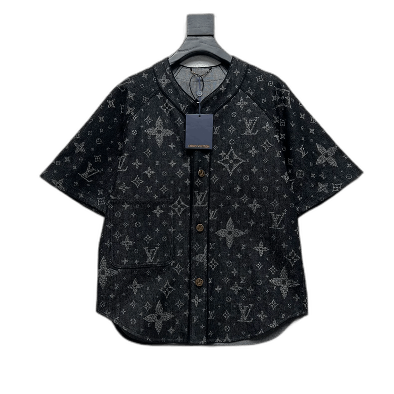 Louis Vuitton Louis Vuitton Monogram Denim Short Sleeve Shirt - dmc Size M / US 6-8 / IT 42-44 - 1 Thumbnail