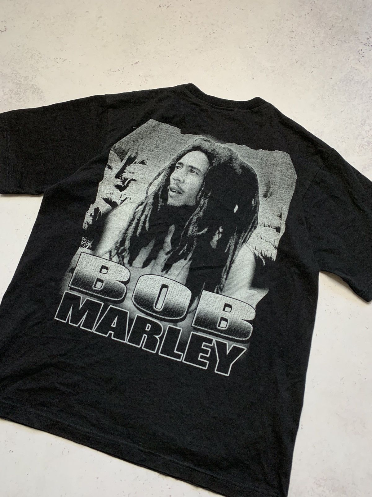 Vintage Vintage Rare 90's Bob Marley Overprint T-shirt Y2K/YKK Size US L / EU 52-54 / 3 - 16 Thumbnail