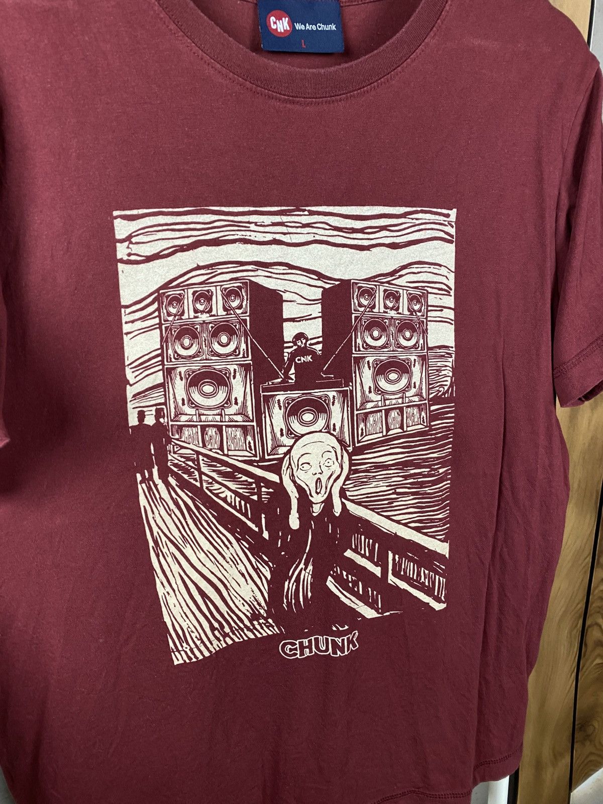 Vintage 🎸T-Shirt We Are Chunk CNK Art Edvard Munch Cry Tee🎸 Size US L / EU 52-54 / 3 - 2 Thumbnail