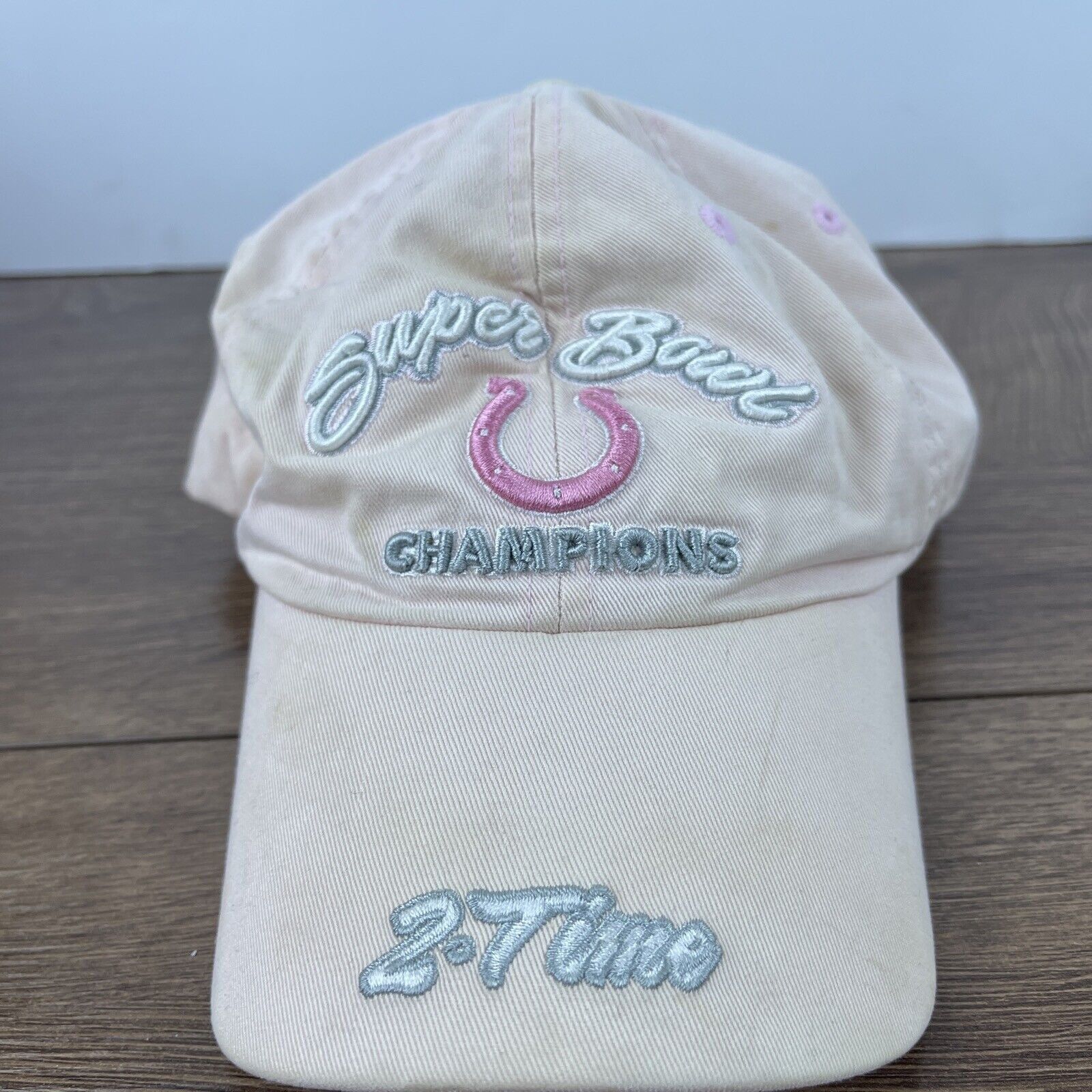 Other Indianapolis Colts Hat 2 Time Champions Pink Adjustable Adul Size ONE SIZE - 1 Thumbnail