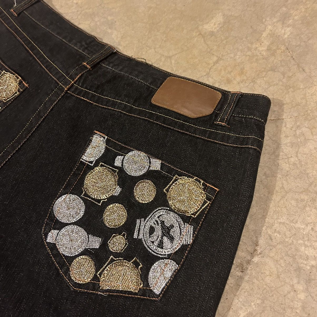 JNCO Crazy Vintage Y2K Embroidered Pocket Baggy Jeans Skater JNCO Size US 38 / EU 54 - 4 Thumbnail