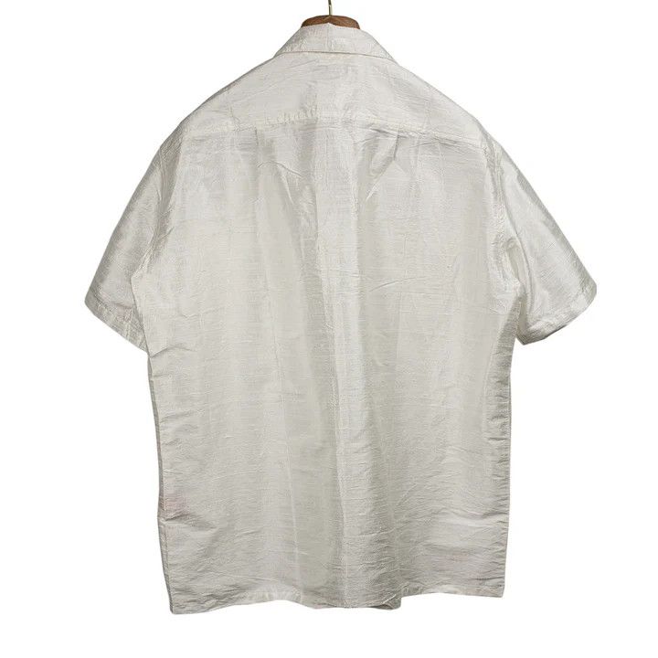 Monitaly - SS 50s Milano relaxed shirt in pearl dupioni silk