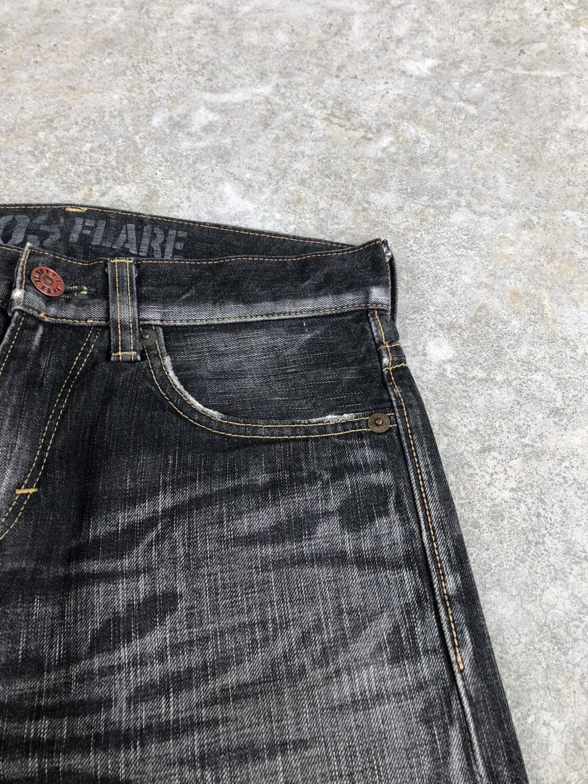 If Six Was Nine Edwin 503 Flared Jeans Distressed Jeans Size US 30 / EU 46 - 15 Thumbnail