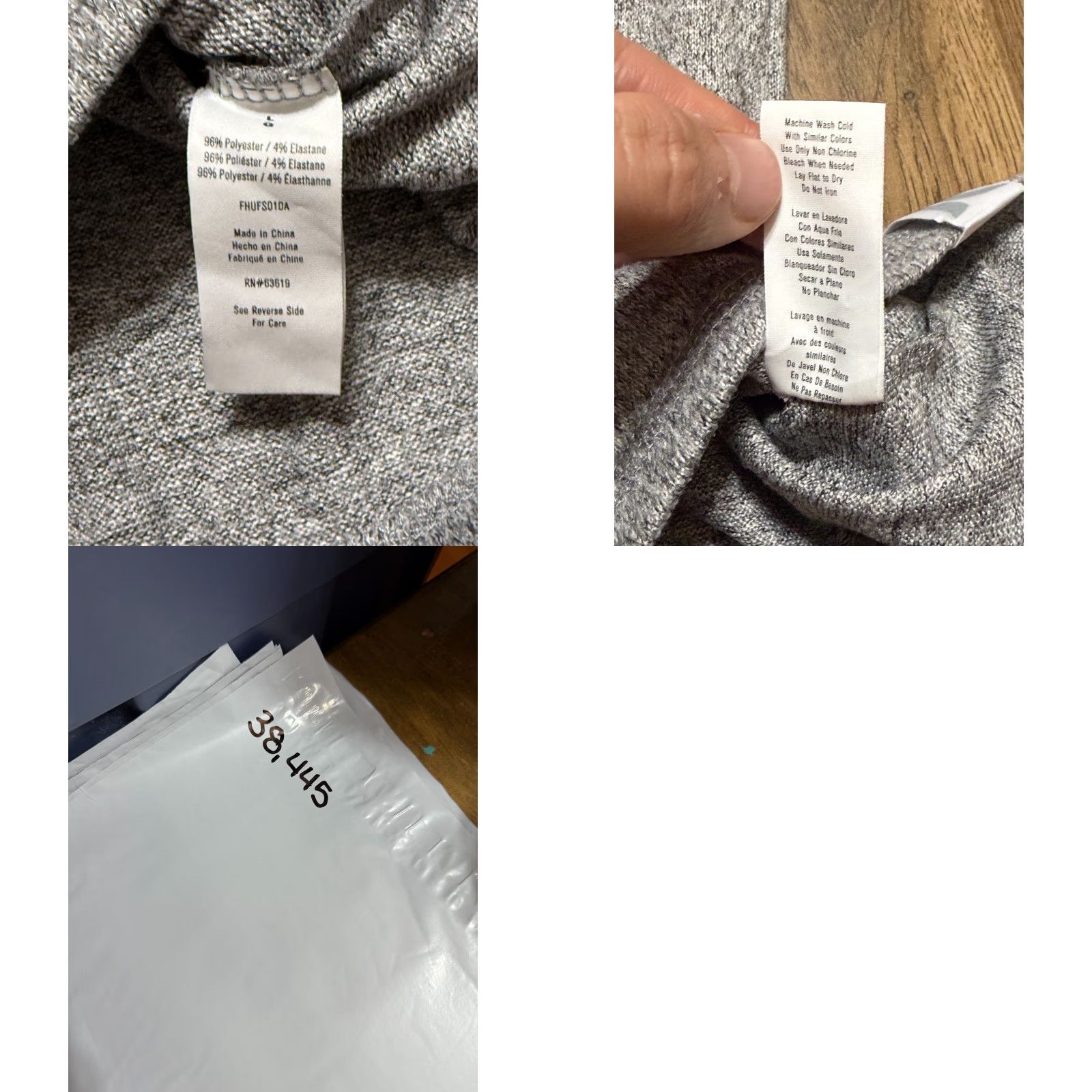 Hurley Hurley Shirt Women’s L Gray V-Neck Long Sleeve T-Shirt Regular Size L / US 10 / IT 46 - 8 Thumbnail