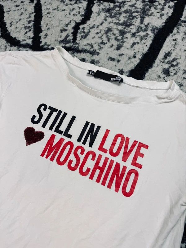 Moschino Moschino T-shirt white logo 38 M Size M / US 6-8 / IT 42-44 - 3 Thumbnail