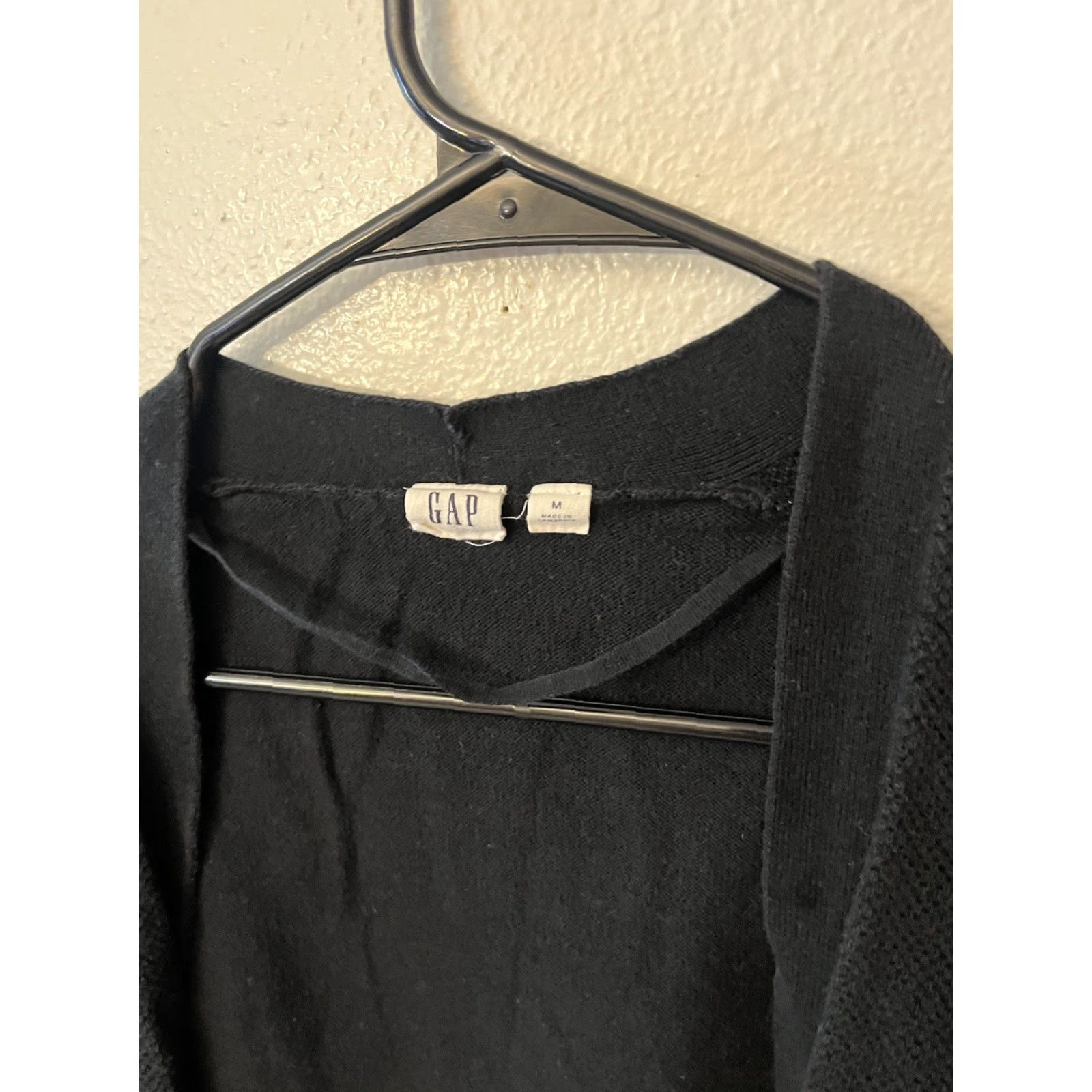 Gap VINTAGE Gap Women's Cardigan Sweater Narrow-Knit Short Sleeve Open Front Black 90s City Retro Fashion Size M / US 6-8 / IT 42-44 - 2 Thumbnail