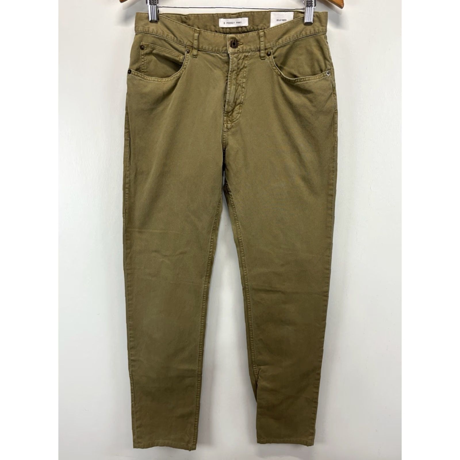 Billy Reid Billy Reid 5 Pocket Pants Mens 31 x 31 Brown Slim 100% Pima Cotton Textured Chino Straight Flat Front Denim? (Wait) Size US 31 - 2 Thumbnail