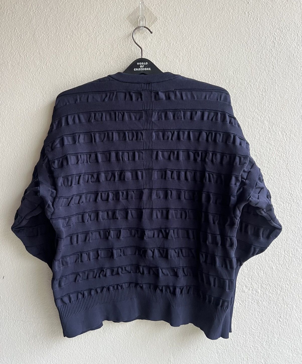CFCL CFCL Made in Japan Navy Blue Facade Knitwear Sweater Size US L / EU 52-54 / 3 - 3 Thumbnail