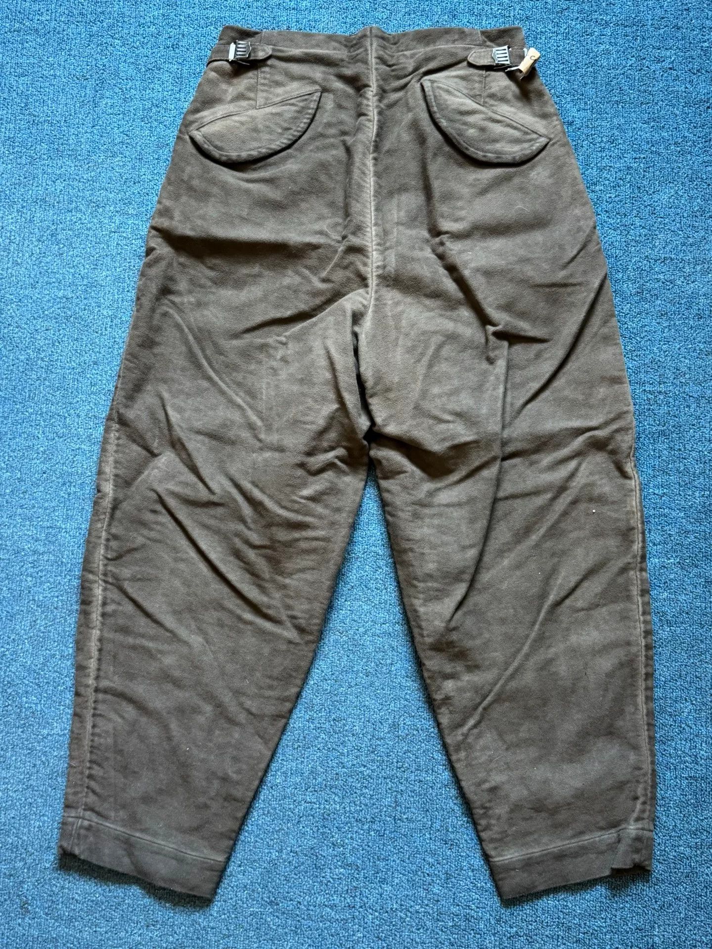 MotivMfg Motiv Mfg Suede Distressed Officer Pants Size US 37 - 6 Thumbnail