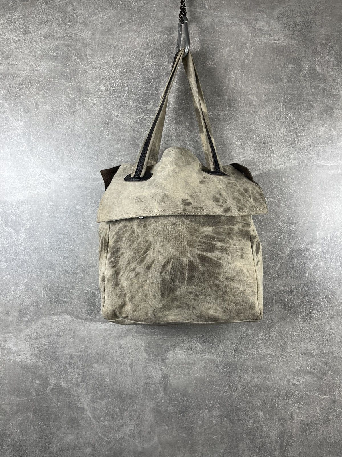 Other Artisan Avant Garde Canvas Tote Bag Distressed Dye Effect Size ONE SIZE - 4 Thumbnail