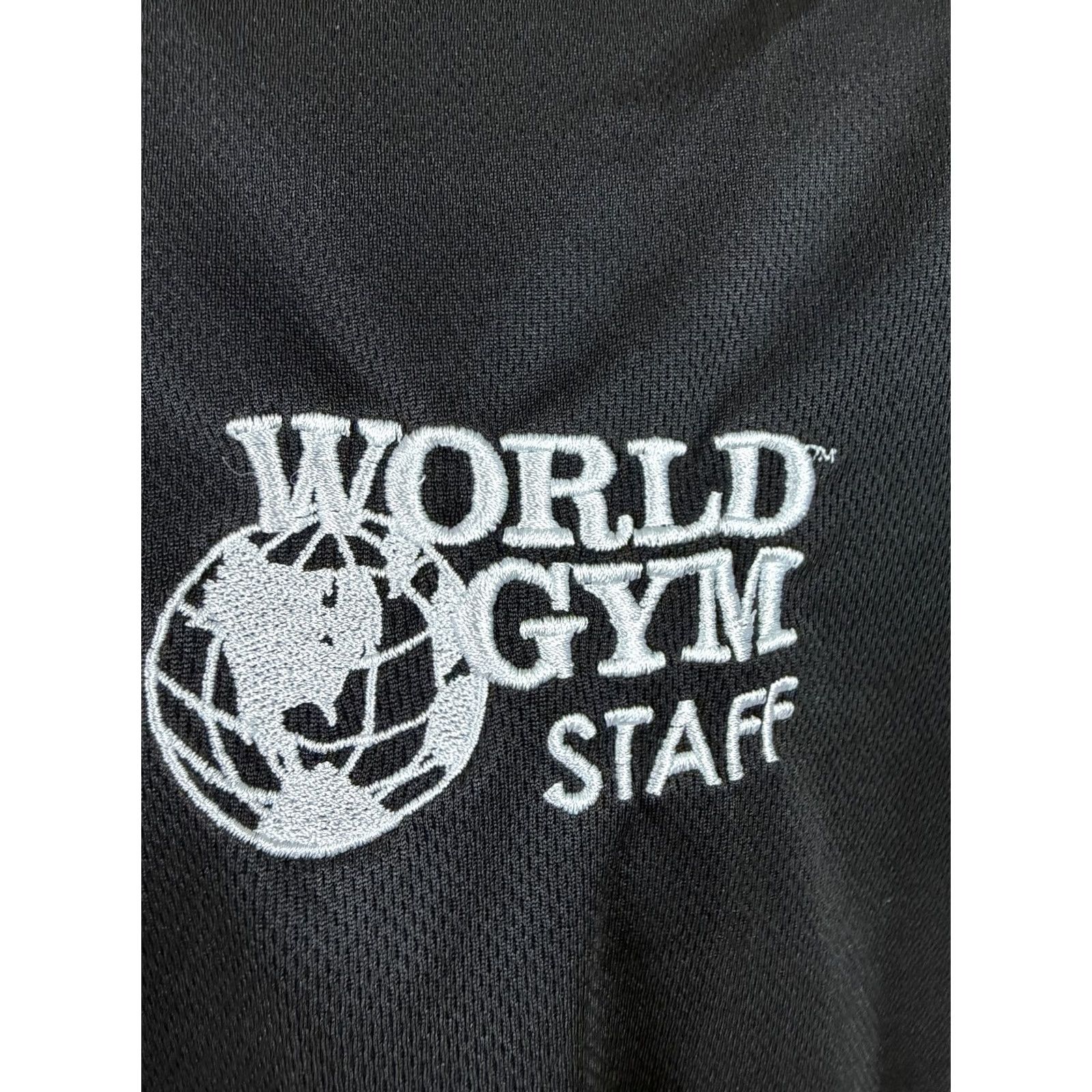 Vintage VINTAGE World Gym Shirt Men Medium Embroidered Logo Stretchy Microfiber USA Made Black Size US M / EU 48-50 / 2 - 2 Thumbnail