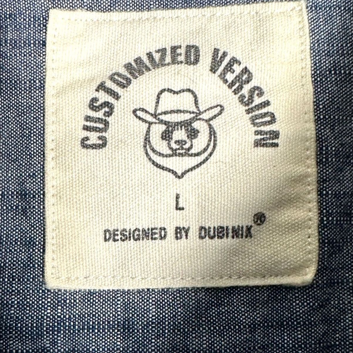 Vintage Dubinix Shirt Mens Large Blue Button Up Workwear Long Sleeve Size US L / EU 52-54 / 3 - 4 Thumbnail