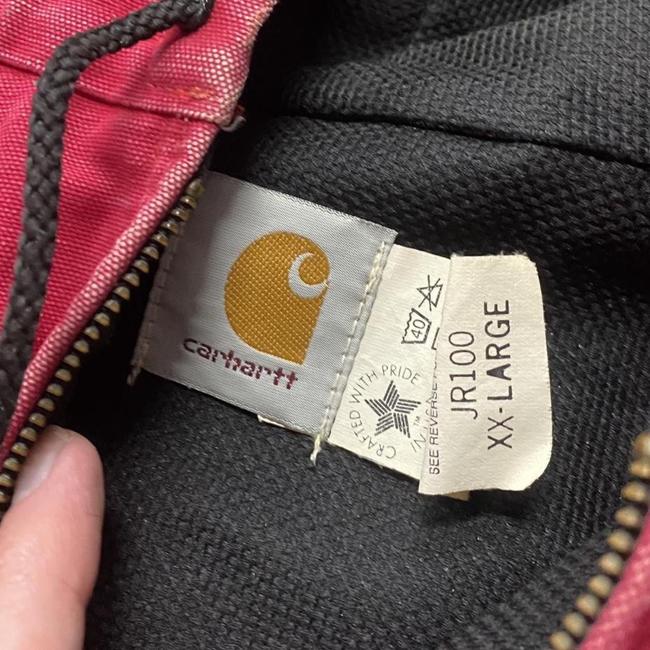 Carhartt × Vintage Vintage 90s Carhartt Faded Red Workwear Grunge Jacket Size US XXL / EU 58 / 5 - 4 Thumbnail