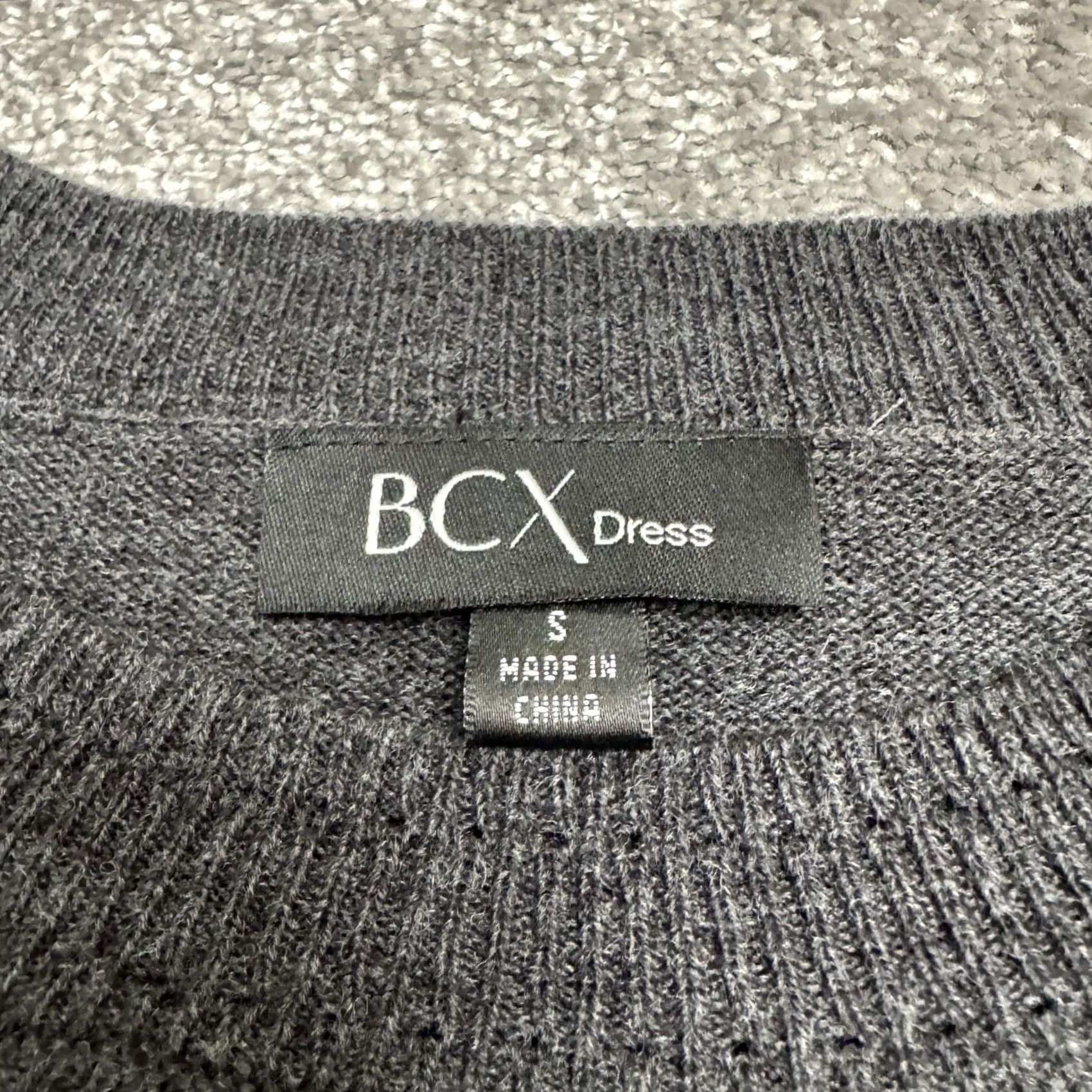 Vintage BCX Downtime A-Line Sweater Dress Womens Small smoke Gray Crew Neck Acrylic NWT Size S / US 4 / IT 40 - 6 Thumbnail