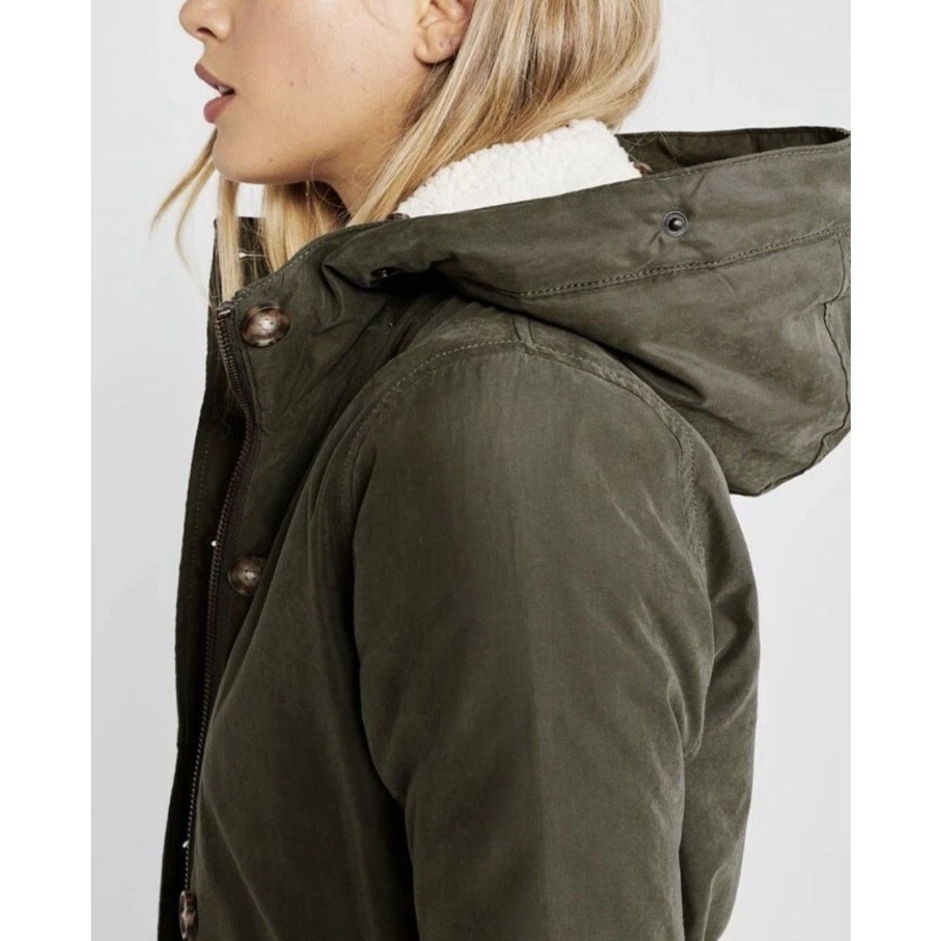 Abercrombie & Fitch Abercrombie & Fitch Sherpa Lined Parka - XXS - Navy Green Size XXS / US 00 / IT 34 - 5 Thumbnail