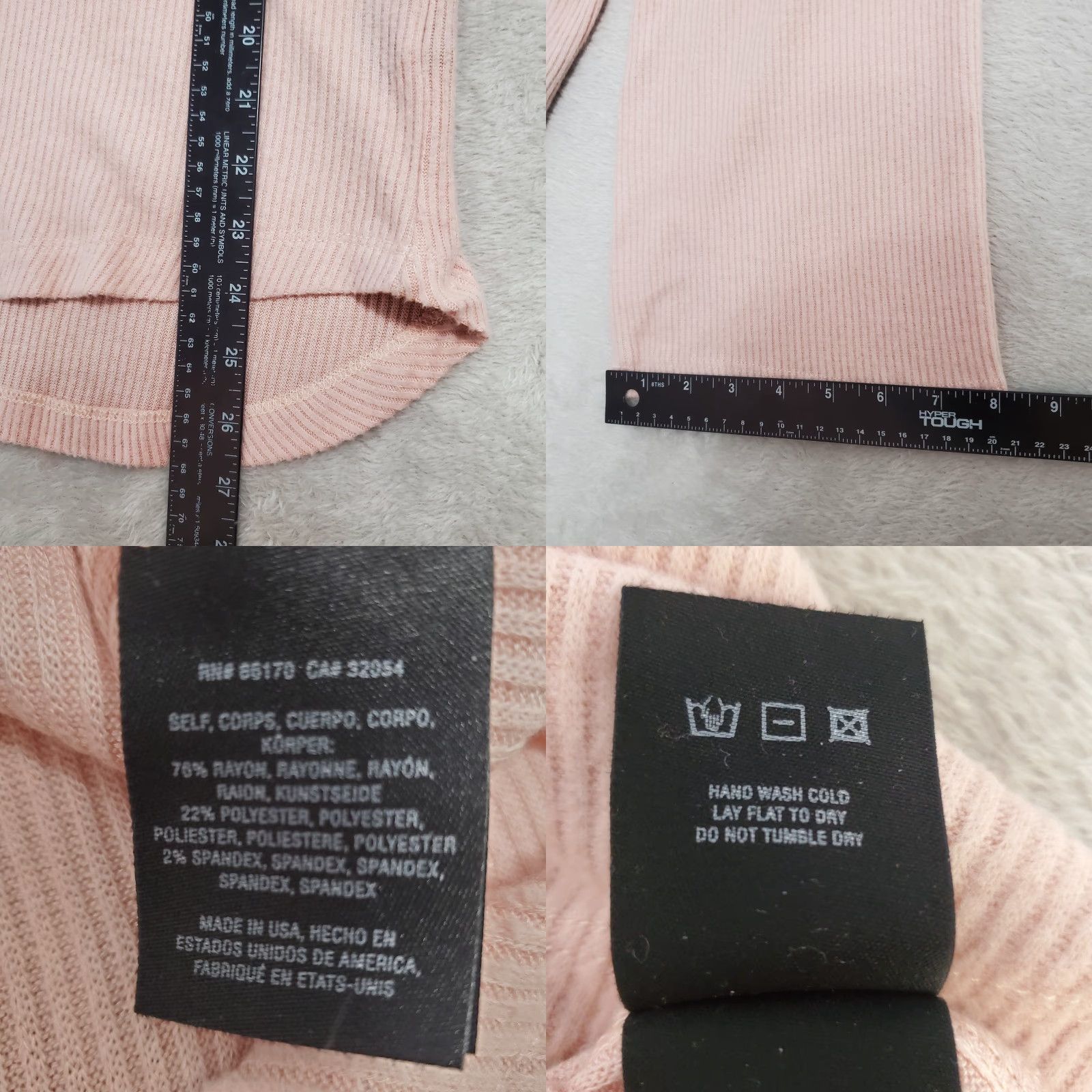 Vintage Maeve Sweater Women L Blush Pink Cowl Neck Rib Knit Relaxed Fit Long Sleeve Lightweight Solid 76% Rayon 22% Polyester 2% Spandex US Made Womens Size L / US 10 / IT 46 - 8 Thumbnail