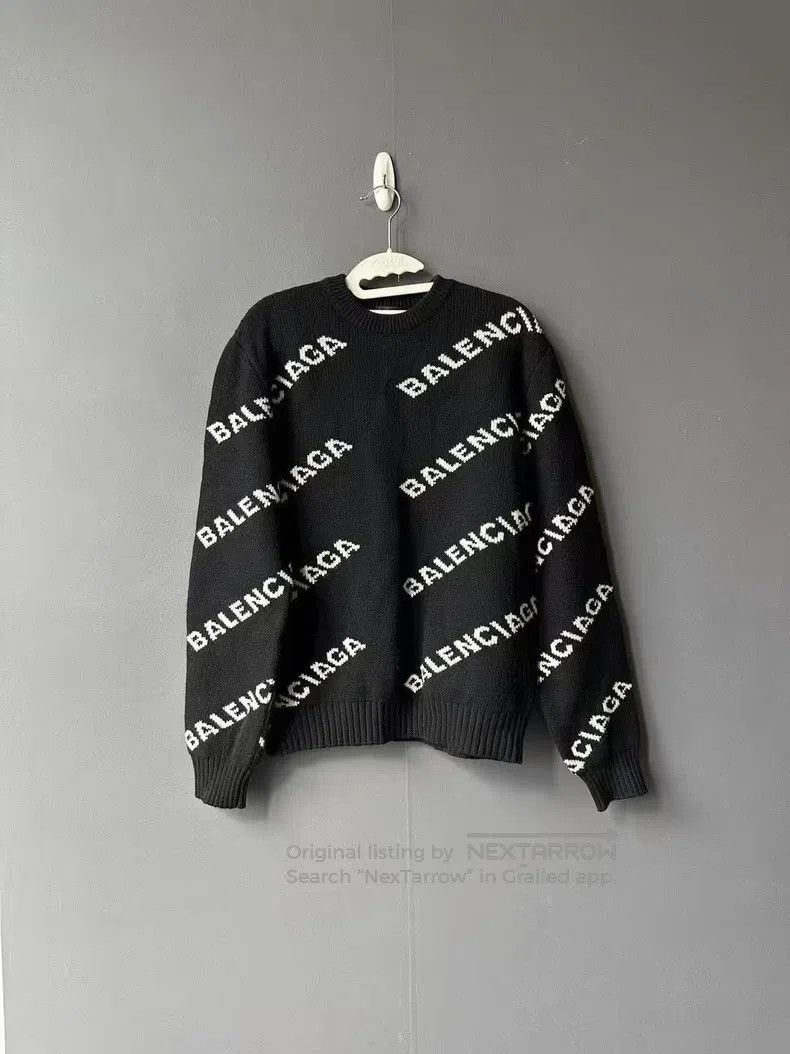 Balenciaga Balenciaga Black and White Splash Knitwear Size US S / EU 44-46 / 1 - 1 Thumbnail