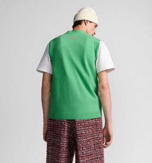 Dior o1w1db11025 513M203 Wool & Cashmere Sweater Vest in Green Size US S / EU 44-46 / 1 - 5 Thumbnail
