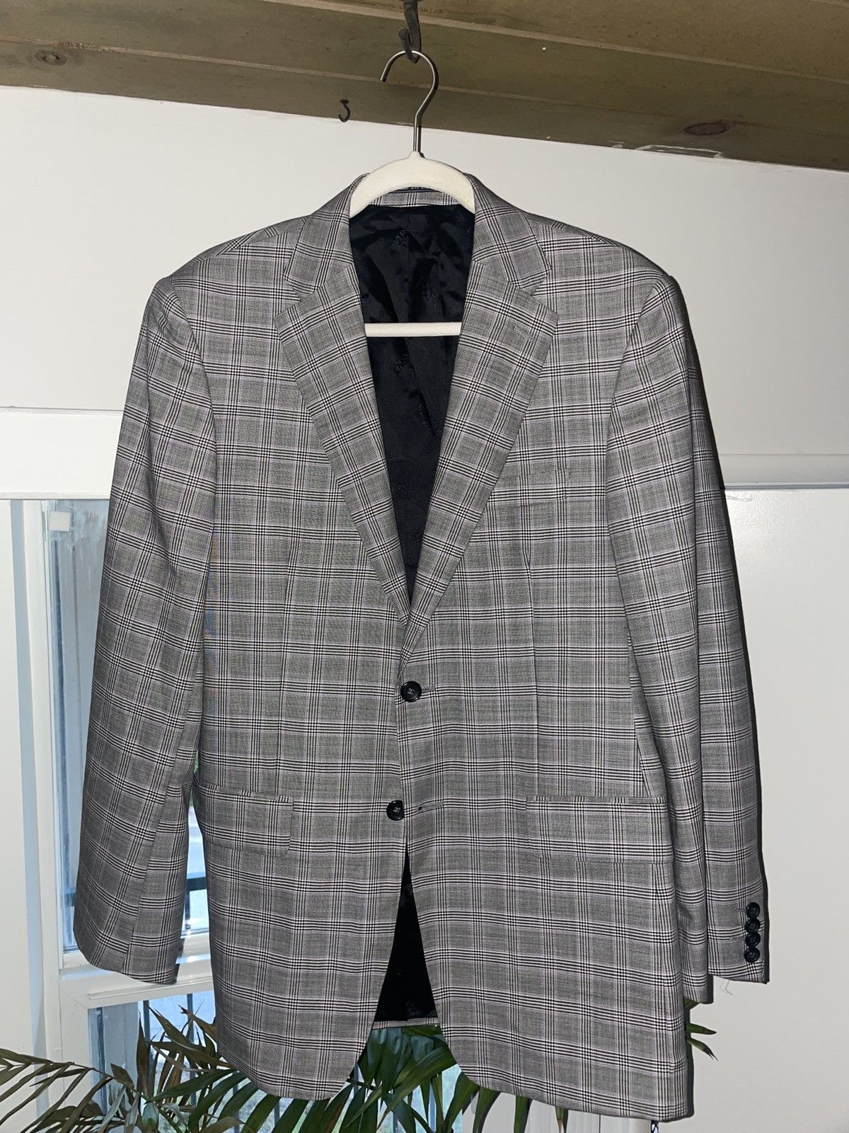 Versace Light wool plaid Versace blazer Size 38R - 1 Thumbnail