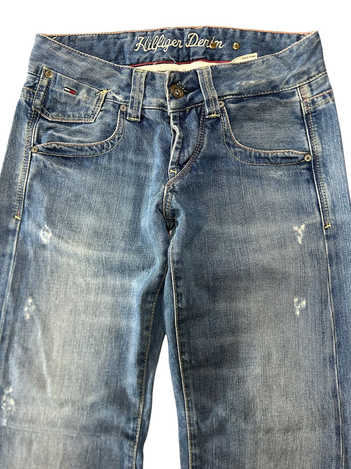 Tommy Hilfiger Vintage Tommy Hilfiger Laurie Flared Wide Leg Y2K Jeans Size 28" / US 6 / IT 42 - 6 Thumbnail
