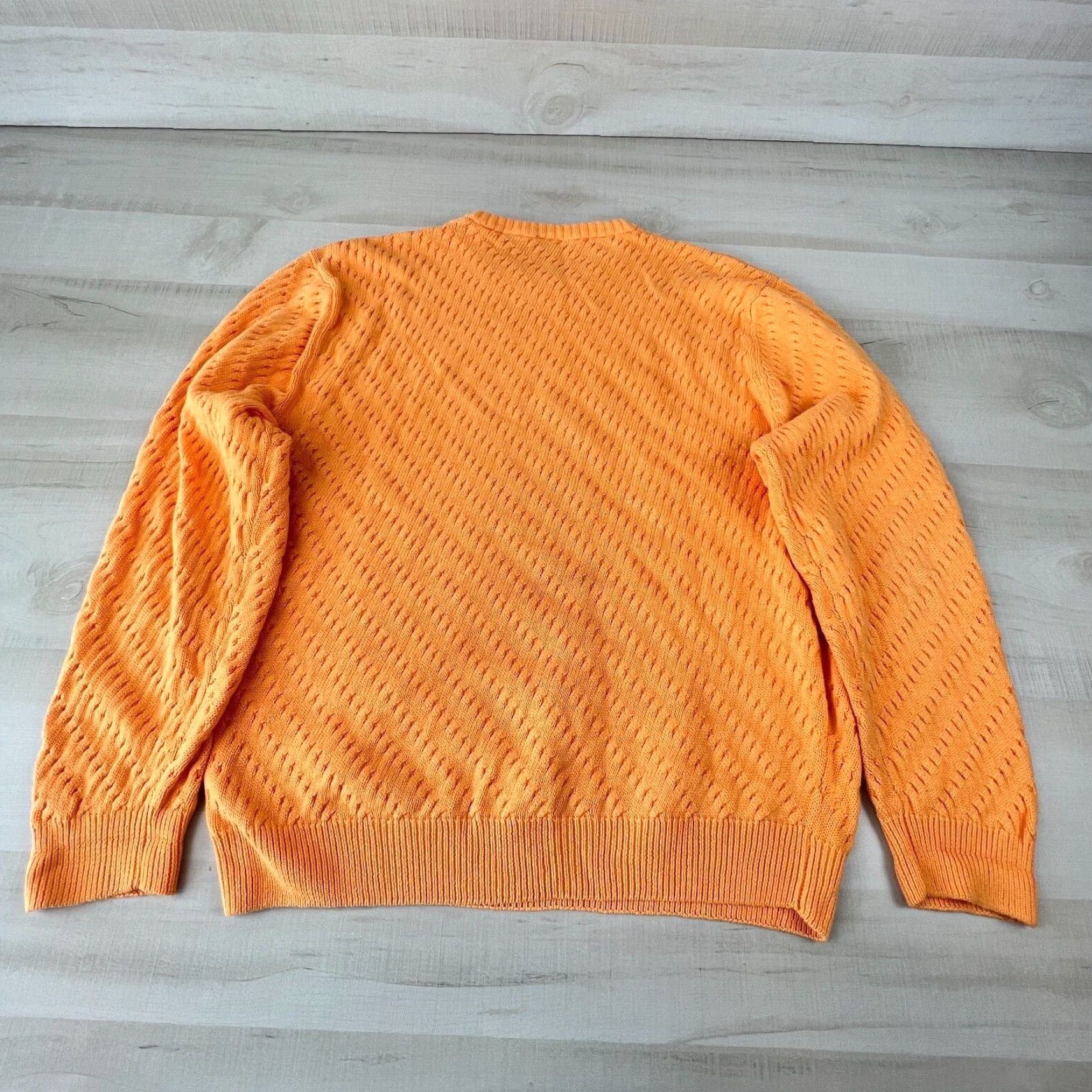 Jos. A. Bank Jos A Bank Mens Yellow Crewneck Sweater Large Cotton Casual Pullover Size US L / EU 52-54 / 3 - 7 Thumbnail