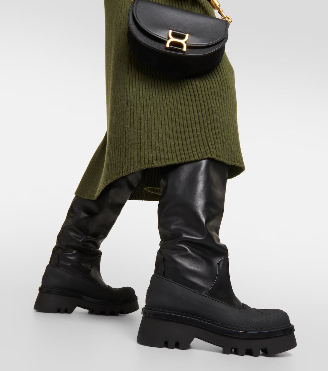 Chloe o1y0825 Leather Boots in Black Size US 7 / IT 37 - 4 Thumbnail