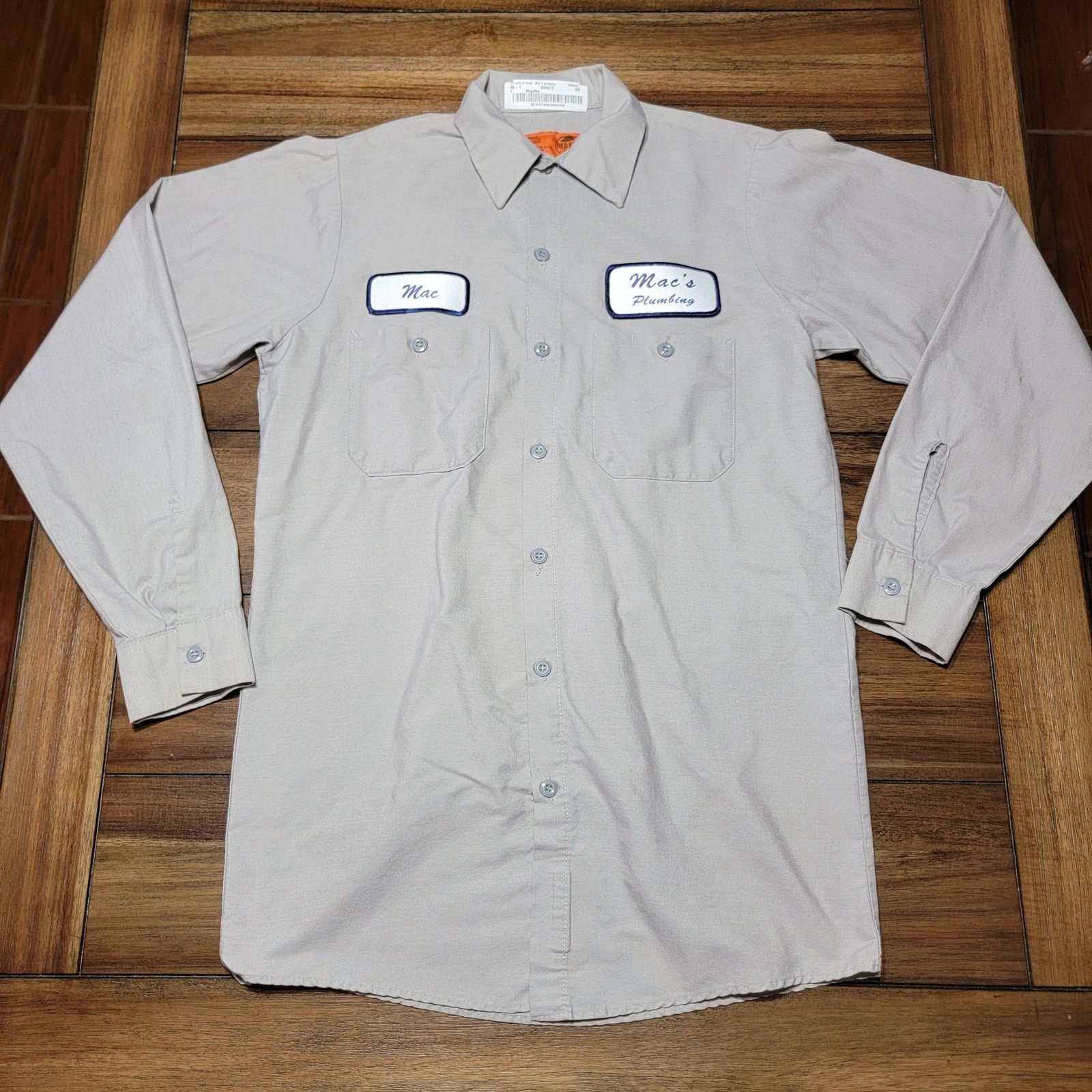Red Kap Red Kap LS Full Button Shirt "Mac's Plumbing" - Size Small Size US S / EU 44-46 / 1 - 1 Thumbnail