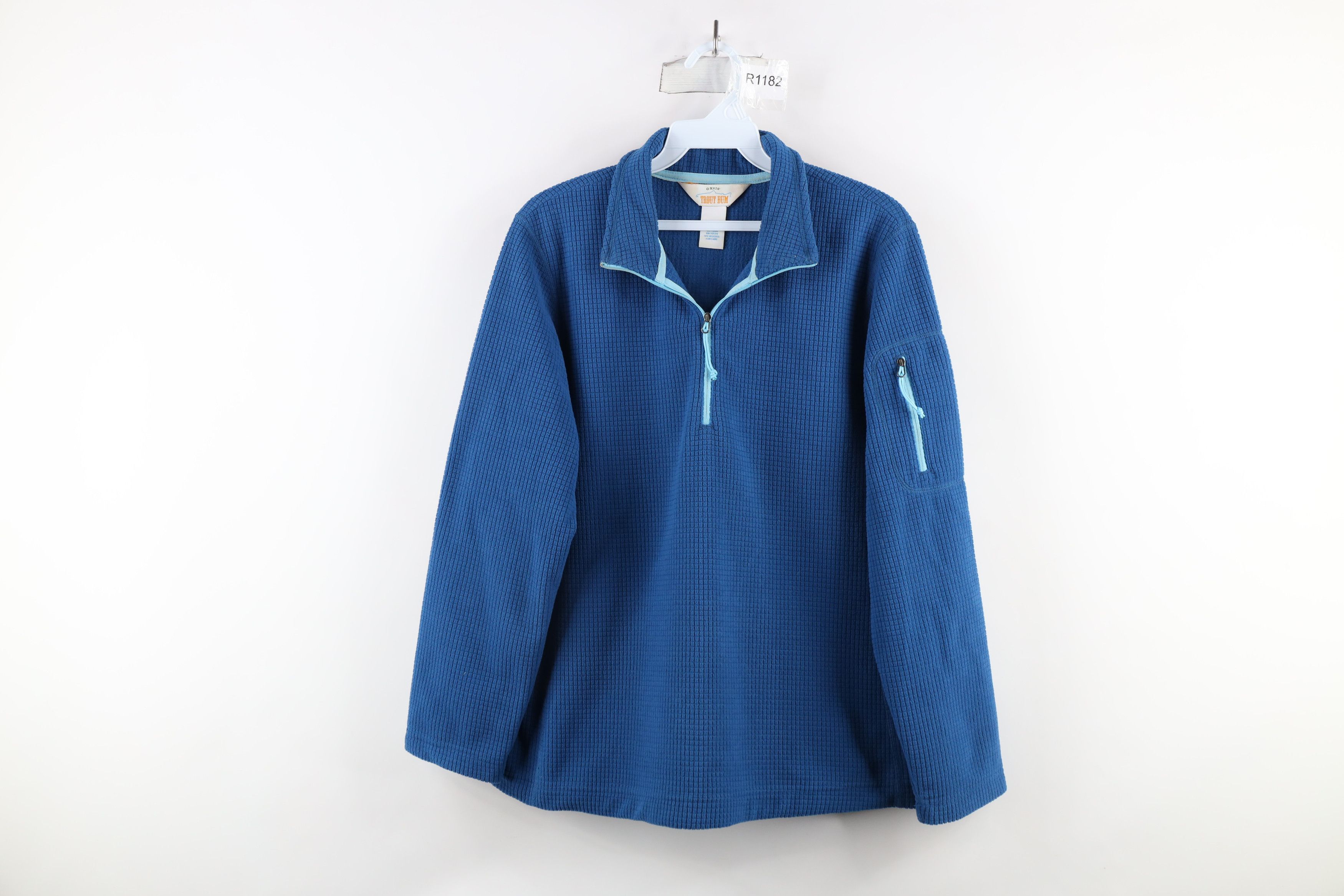 Orvis × Vintage Orvis Trout Bum Half Zip Pullover Sweater Blue Polyester Size M / US 6-8 / IT 42-44 - 1 Thumbnail
