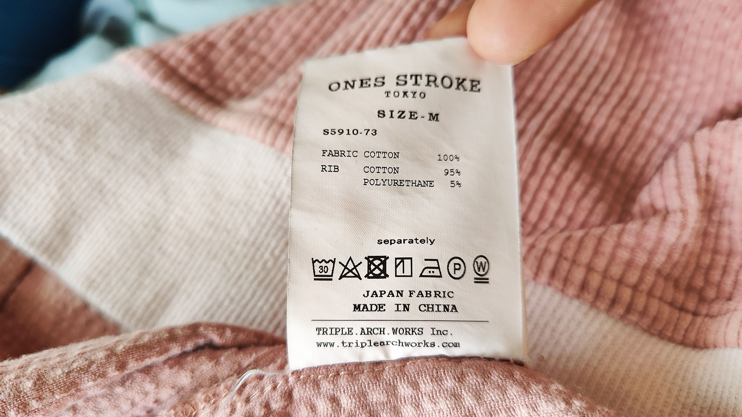 Japanese Brand Ones Stroke Tokyo Corduroy Dusty Pink Hooded Sweatshirt Size US M / EU 48-50 / 2 - 6 Thumbnail