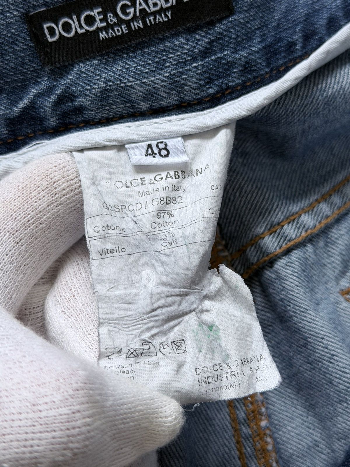 Dolce & Gabbana Vintage 00s Dolce & Gabbana Big Logo Jeans Denim Size US 30 / EU 46 - 11 Thumbnail