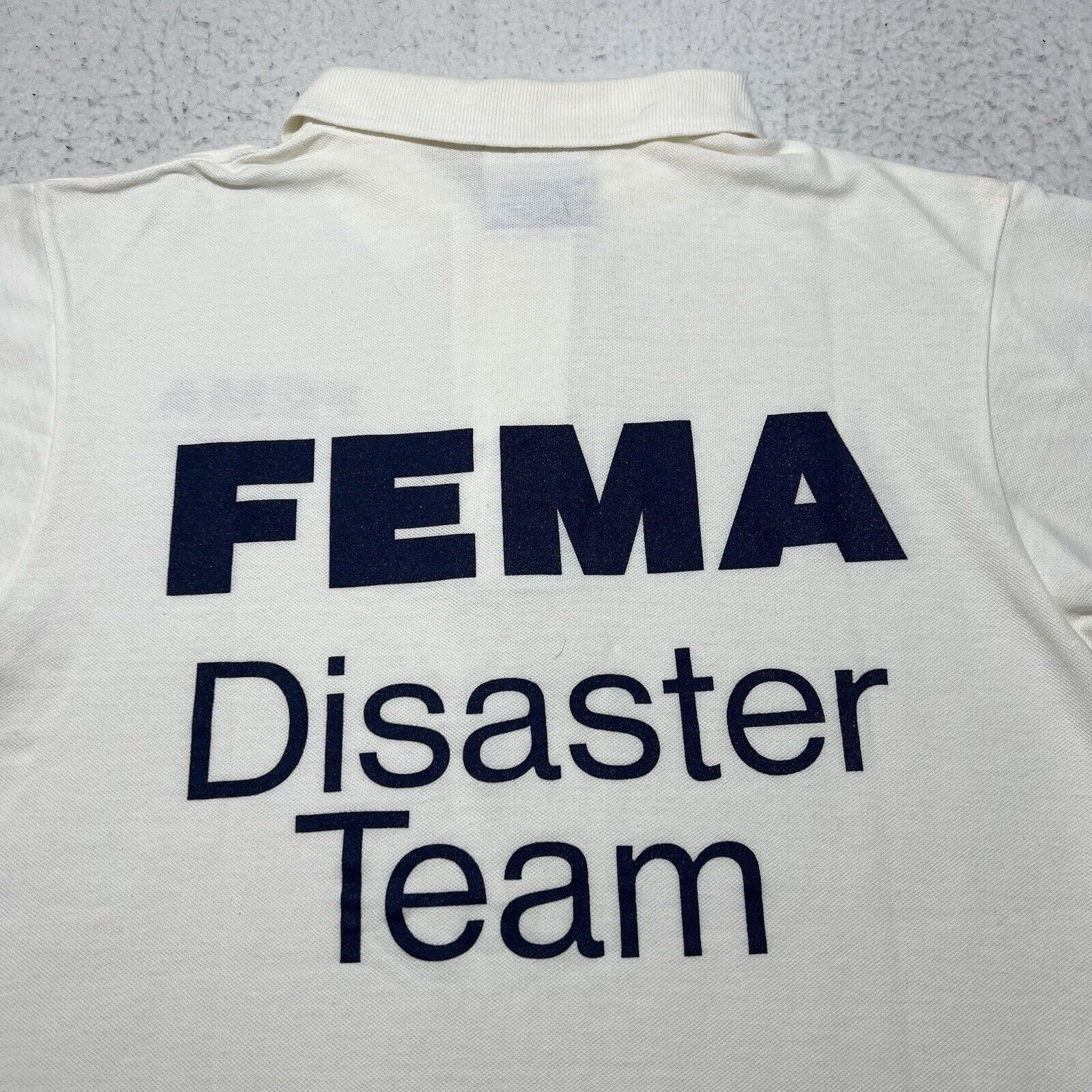Hanes Vintage FEMA Disaster Team Medium Polo Hanes Shirt USA Size US M / EU 48-50 / 2 - 2 Thumbnail