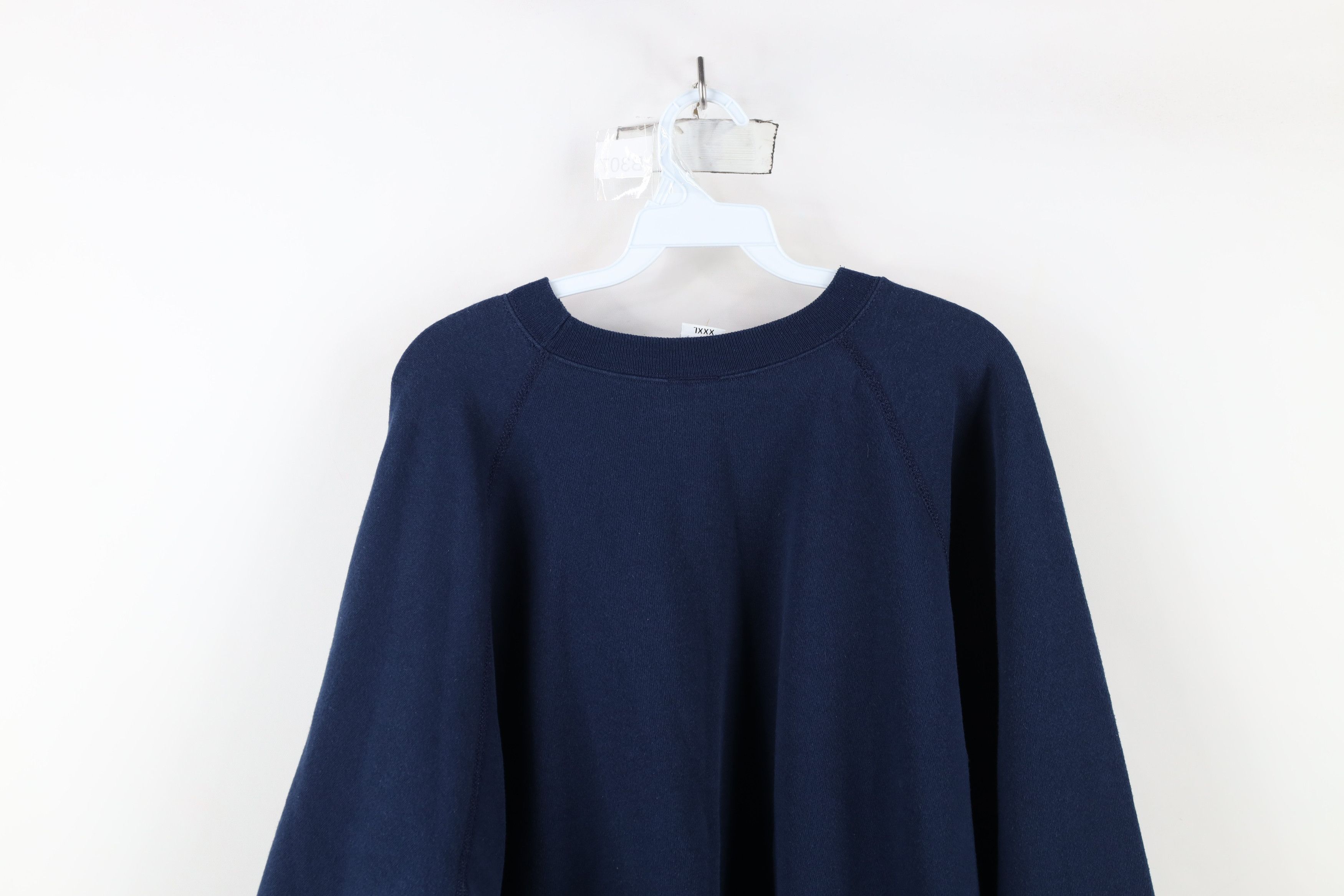 Vintage Vintage 90s Streetwear Crewneck Sweatshirt Navy Blue USA Size US XXL / EU 58 / 5 - 13 Thumbnail