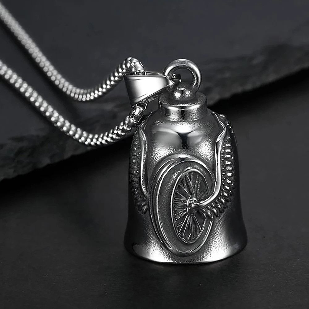 Other Vintage Motorcycle Wings Bell Pendant Necklace Size ONE SIZE - 3 Thumbnail