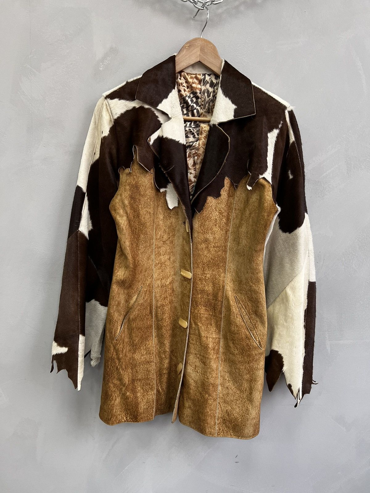 Japanese Brand × Le Grande Bleu (L.G.B.) SALE✅✅LEATHER COAT cow vintage leather made in italy 90's Size S / US 4 / IT 40 - 1 Thumbnail