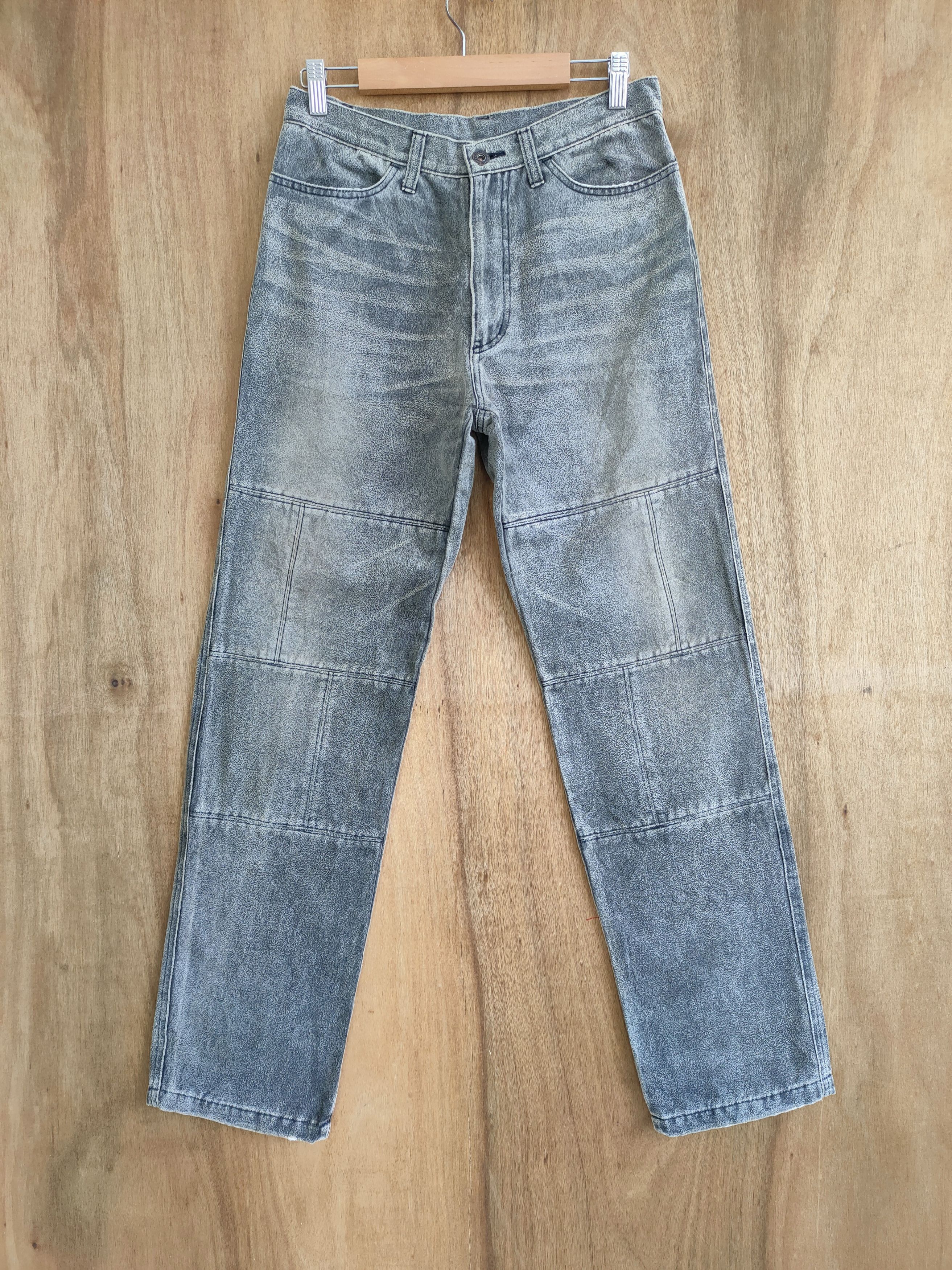 Japanese Brand VINTAGE ALBE FLEECE FADED DOUBLE KNEE PANTS Size US 29 - 2 Thumbnail